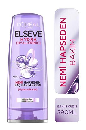 Elseve Hydra [hyaluronic] Nemi Hapseden Saç Bakım Kremi 390 Ml 3'lü Set